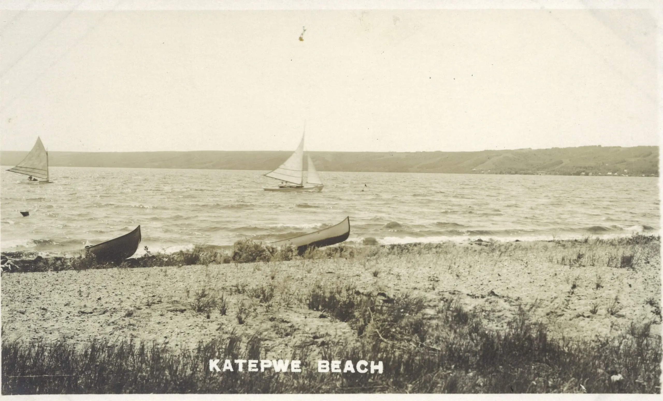 Katepwa Beach with sailboats