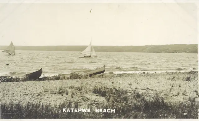 Katepwa Beach with sailboats